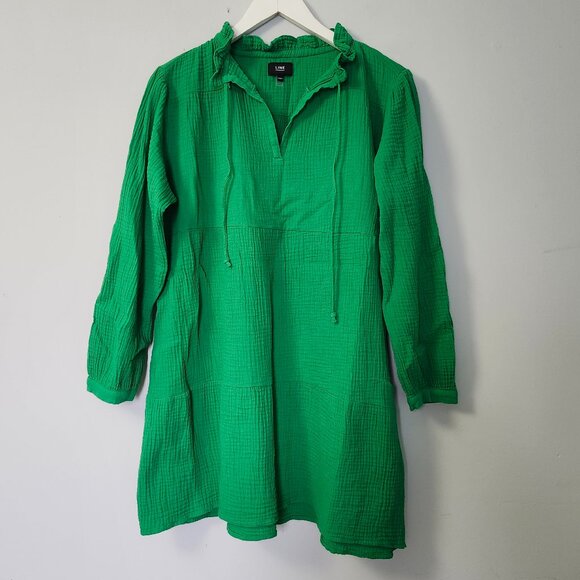 LINE THE LABEL | 100% Cotton Textured Tunic Dress - Picture 1 of 10